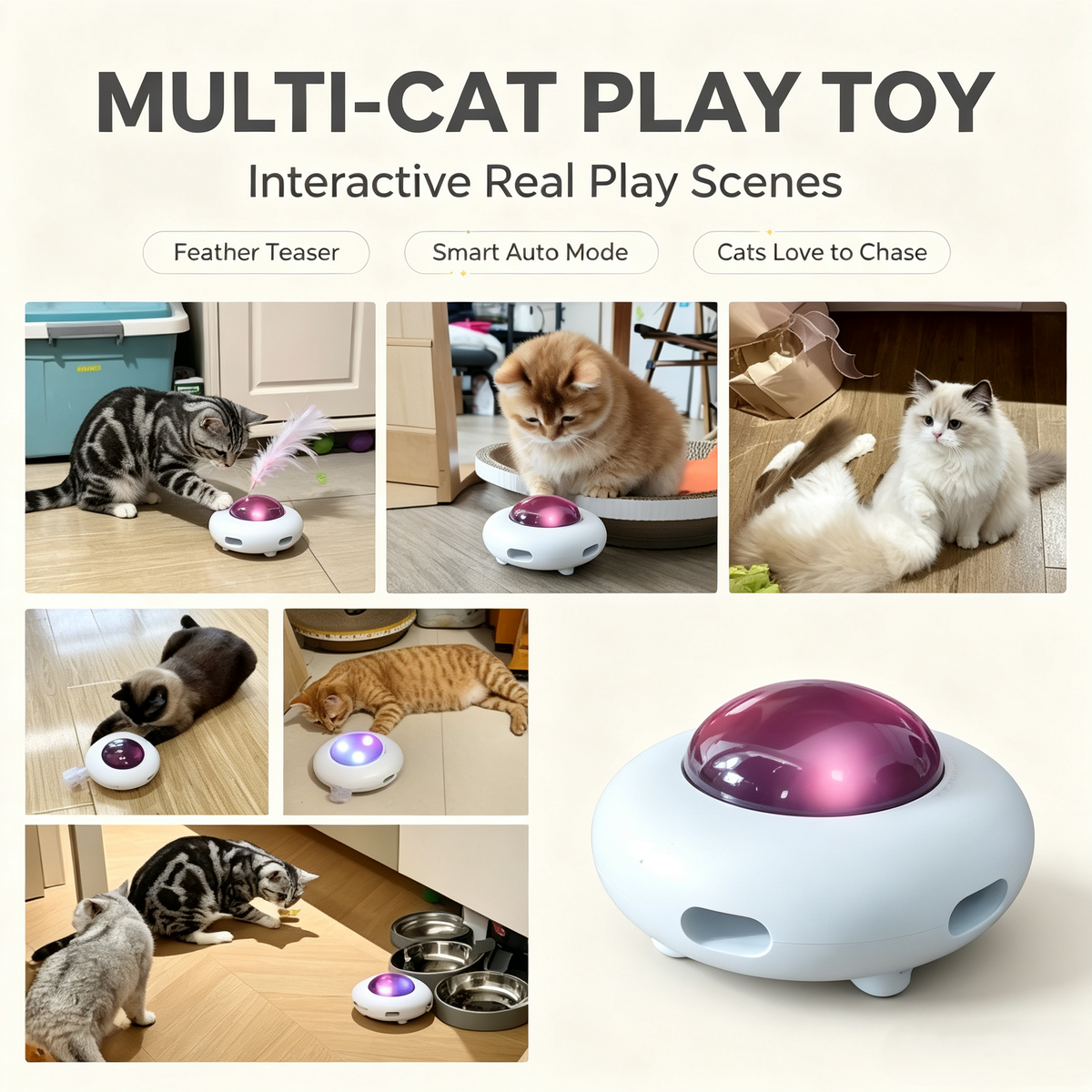 UFO Smart Automatic Interactive Cat Toy