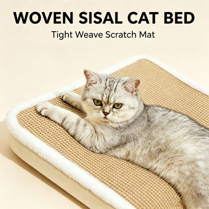 Foldable Cat Tent House with Sisal Scratching Roof