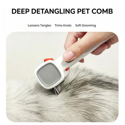2‑in‑1 Pet Dematting &amp; Deshedding Grooming Comb